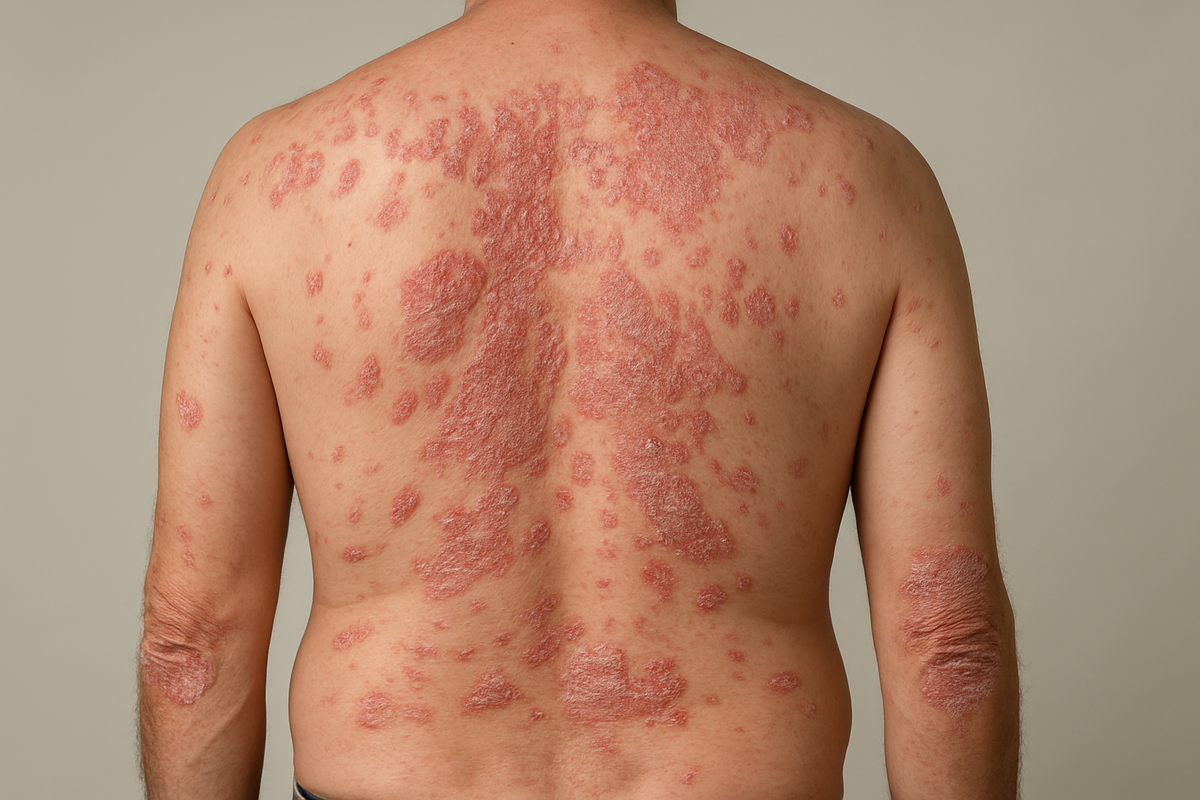 Psoriasis på ryggen – behandling och lindring 👨‍⚕️ Hudläkare förklarar