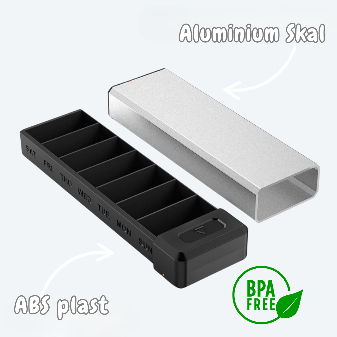 Veckodosett i Aluminium EVOLVIENCE GO - Evolvience